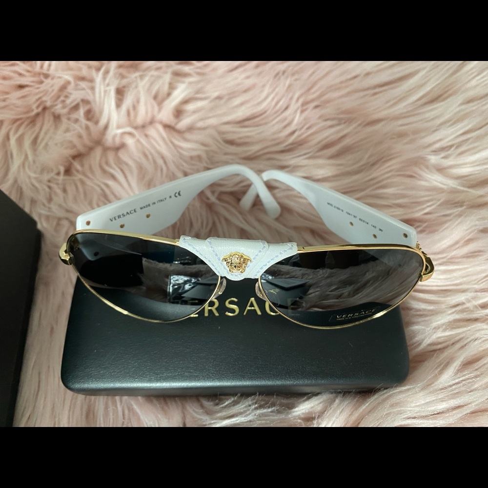 Versace White & Baroque Sunglasses
